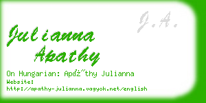 julianna apathy business card